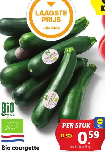 Lidl Bio courgette aanbieding