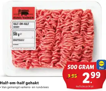 Lidl Half-om-half gehakt 500g aanbieding