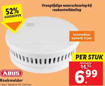 Lidl ABUS Rookmelder aanbieding