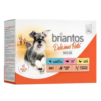 Zooplus Voordeelpakket Briantos Delicious Paté 48 x 100 g - Mix: Kip, Rund & Zalm aanbieding