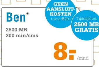 Telecombinatie Ben aanbieding