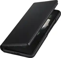 MediaMarkt Samsung Galaxy Z Fold3 Leather Flip Cover Zwart aanbieding