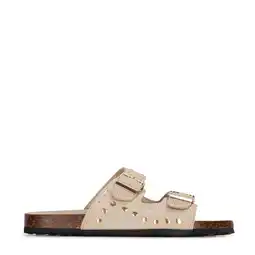 Wehkamp PS Poelman Emmie suède slippers beige aanbieding