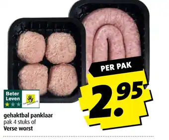 Boni gehaktbal panklaar  Verse worst aanbieding