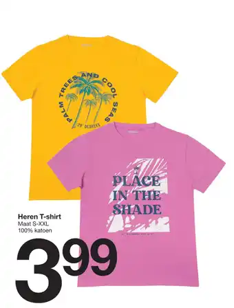 Zeeman Heren T-shirt aanbieding