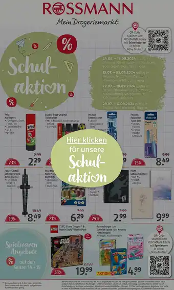 Rossmann DE Hier klicken für unsere Schul- aktion aanbieding