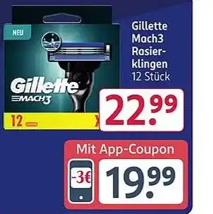 Rossmann DE Gillette Mach3 Rasier- klingen aanbieding
