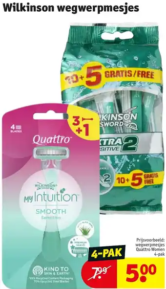 Kruidvat Wilkinson wegwerpmesjes aanbieding