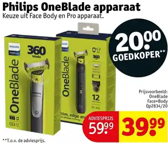 Kruidvat Philips OneBlade apparaat aanbieding