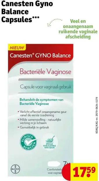 Kruidvat Canesten Gyno Balance Capsules aanbieding