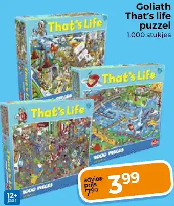 Trekpleister Goliath That's life puzzel aanbieding