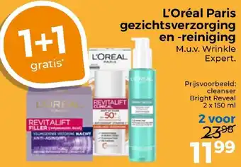 Trekpleister L'Oréal Paris gezichtsverzorging en reiniging aanbieding