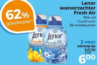 Trekpleister Lenor wasverzachter Fresh Air 504 ml aanbieding