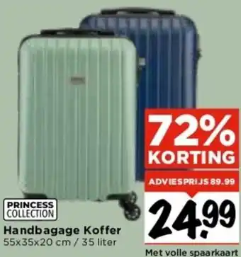 Vomar Voordeelmarkt Handbagage Koffer 55x35x20 cm / 35 liter aanbieding