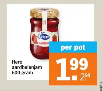 Albert Heijn Hero Aardbeienjam 600 gram aanbieding