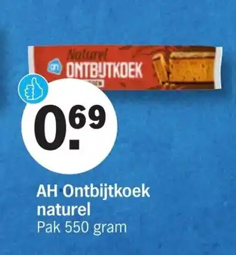 Albert Heijn AH Ontbijtkoek 550 gram aanbieding