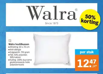 Albert Heijn Walra Hoofdkussen per stuk aanbieding