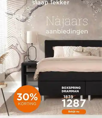 TotaalBED Boxspring Dramman 30% Korting aanbieding