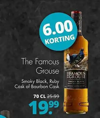 Mitra The Famous Grouse Smoky Black, Ruby Cask Of Bourbon Cask 6.00 Korting aanbieding