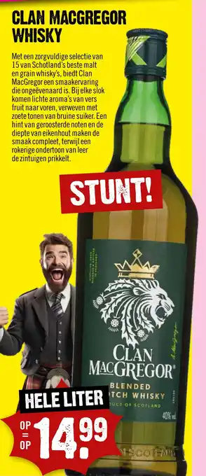 Dirck 3 CLAN MACGREGOR WHISKY aanbieding
