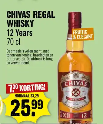 Dirck 3 CHIVAS REGAL WHISKY 12 Years 70 cl aanbieding