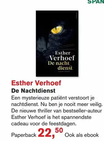 Libris Esther Verhoef De Nachtdienst aanbieding