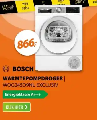 Expert BOSCH WARMTEPOMPDROGER | WQG245D9NL EXCLUSIV aanbieding