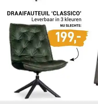 Paco Meubelen Draaifauteuil 'Classico' Leverbaar in 3 Kleuren aanbieding