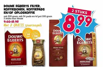 Boon`s Markt Douwe Egberts Filter, Koffiebonen, Koffiepads En-Of Oploskoffie aanbieding