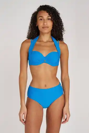 Wehkamp ten Cate Beach TC WOW voorgevormde beugel bikinitop met textuur blauw aanbieding