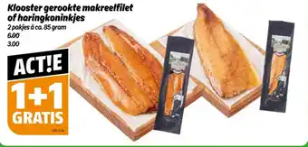 Poiesz Klooster gerookte makreelfilet of haringkoninkjes aanbieding