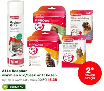 Welkoop Alle Beaphar worm en vlo/teek artikelen aanbieding