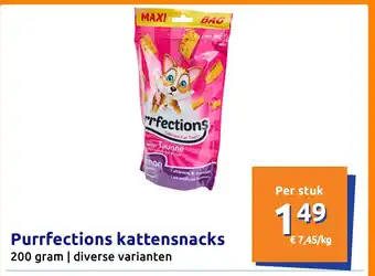 Action Purrfections kattensnacks aanbieding