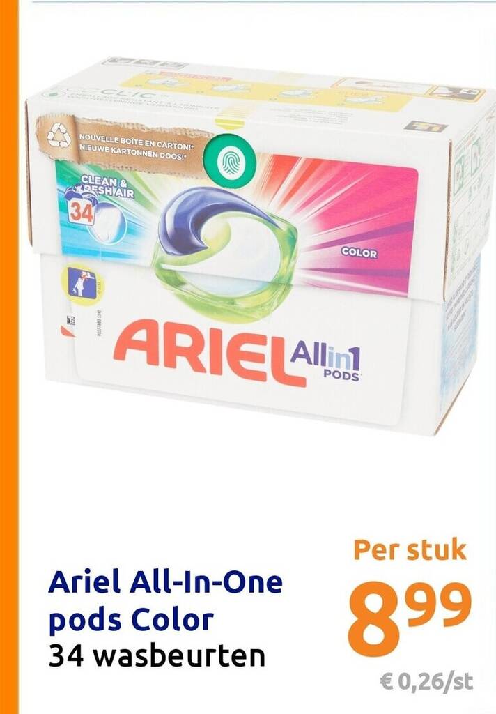 Ariel All-In-One pods Color aanbieding bij Action