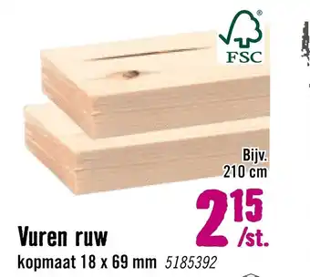 Hornbach Vuren ruw 18 x 69 mm aanbieding