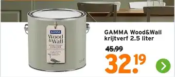 GAMMA Wood&Wall krijtverf 2.5 liter aanbieding