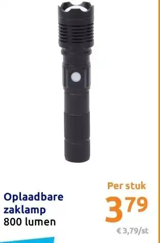 Action Oplaadbare zaklamp aanbieding