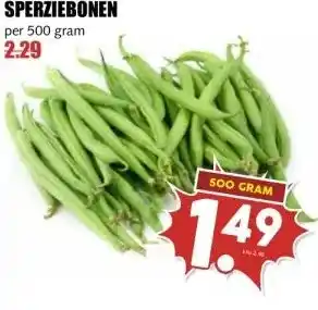 MCD Supermarkt SPERZIEBONEN aanbieding