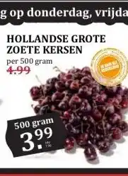 MCD Supermarkt HOLLANDSE GROTE ZOETE KERSEN aanbieding
