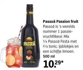 Albert Heijn Passoã Passion fruit aanbieding