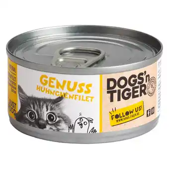 Zooplus 12x70g Dogs'n Tiger Cat Filet kipfilet nat kattenvoer aanbieding