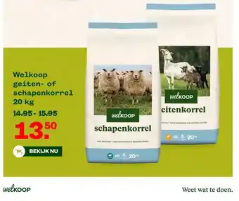 Welkoop Welkoop geiten- of schapenkorrel 20 kg aanbieding