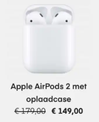 Amac Apple AirPods 2 met oplaadcase aanbieding