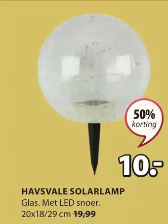 Jysk HAVSVALE SOLARLAMP aanbieding