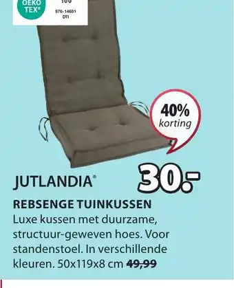 Jysk REBSENGE TUINKUSSEN aanbieding