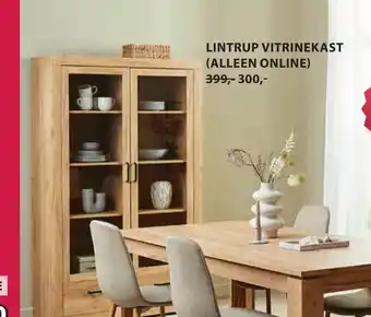 Jysk LINTRUP VITRINEKAST aanbieding