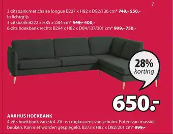 Jysk AARHUS HOEKBANK aanbieding