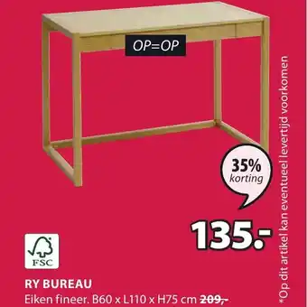 Jysk RY BUREAU aanbieding