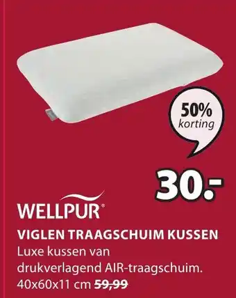 Jysk VIGLEN TRAAGSCHUIM KUSSEN aanbieding