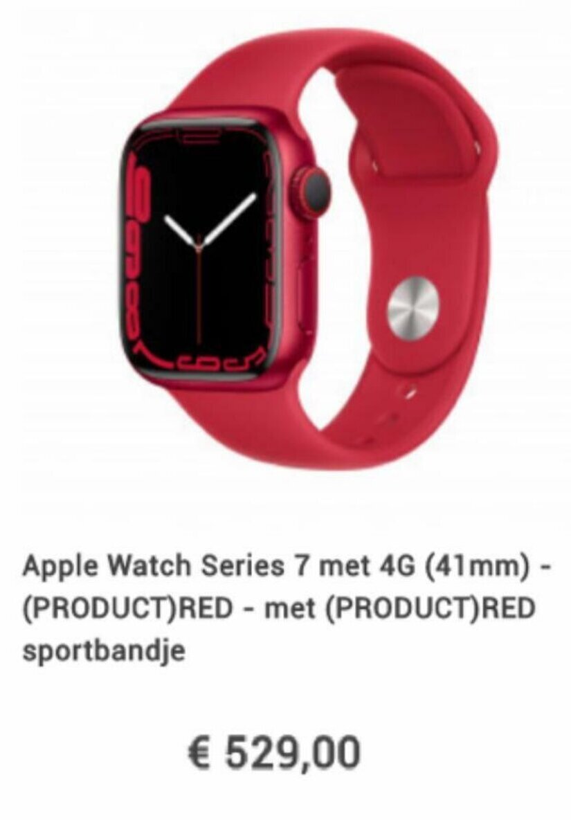 Apple Watch Series 7 met 4G 41mm aanbieding bij Amac